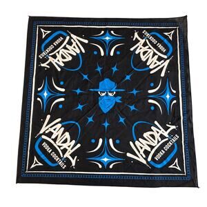Vandal Vodka Cocktails Graphic Bandana Black Blue Promo Kerchief